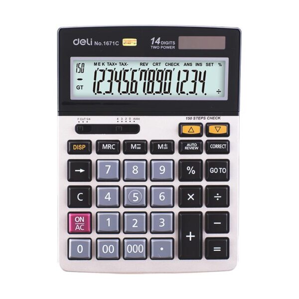 Calculator Birou 14Dig 1671C Deli - imagine 2