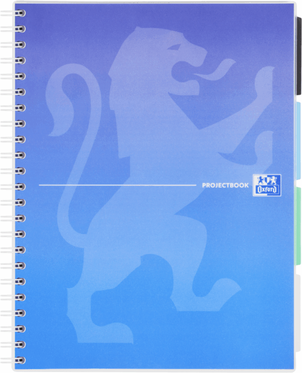 CAIET ORGANIZATOR OXFORD PROJECT BOOK, A4 80F, HÂRTIE OPTIK 90 G/MP, SPIRĂ DUBLĂ, SCRIBZEE, COPERTĂ PP, PEFC, 4 SEPARATOARE COLORATE REPOZIȚIONABILE, MICROPERFORAȚII, PĂTRĂȚELE, GRADIENT CLASSIC, DIVERSE CULORI - imagine 2