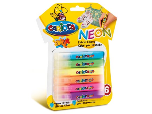 Carioca Fabric Art Neon 6/set