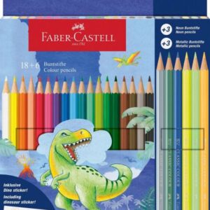 Creioane Colorate 186 Culori Dinozauri Fabercastell 16364713 1 1743397793