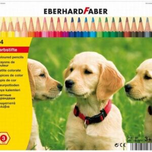 Creioane Colorate 24 Culori Cutie Metal Eberhard Faber 32886 1 1647518251