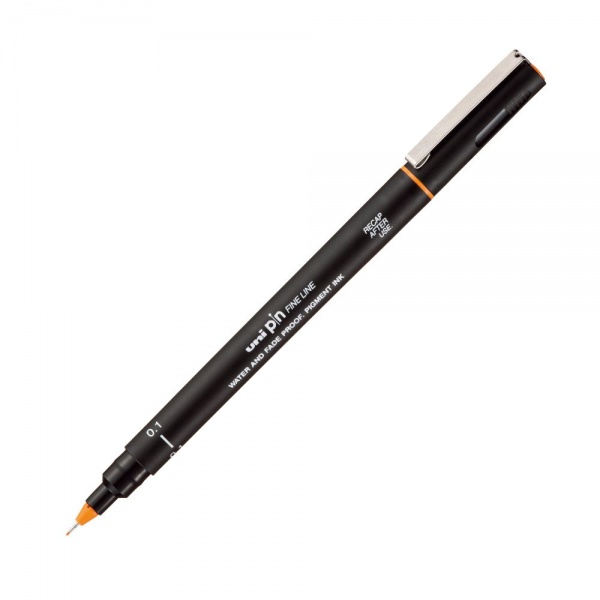 Liner UNI PIN-200 Portocaliu 0.1mm