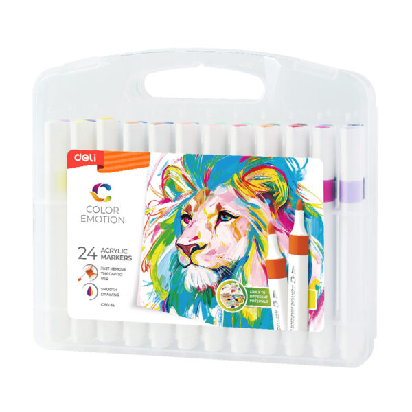 MARKERE ACRILICE SET 24 CULORI COLOR EMOTION DELI