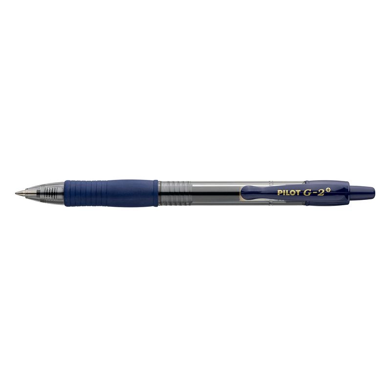 Roller cu gel Pilot G-2 Plus diverse culori 0.7 mm cu click albastru inchis