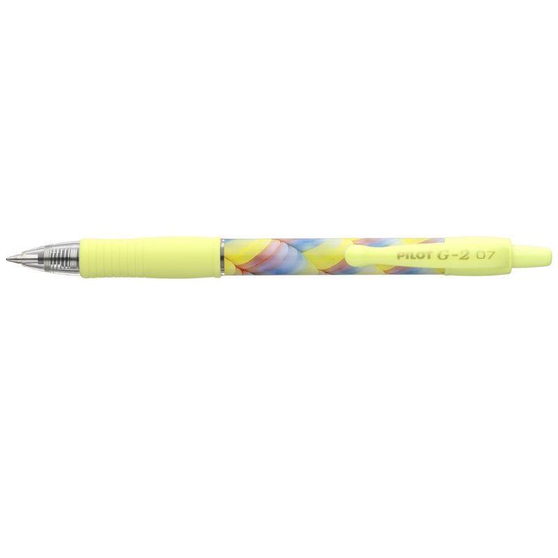 Roller cu gel Pilot G2 Flow diverse culori 0.7 mm cu click galben