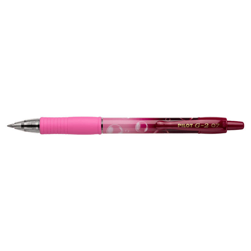 Roller cu gel Pilot G2 Bubble diverse culori 0.7 mm cu click roz