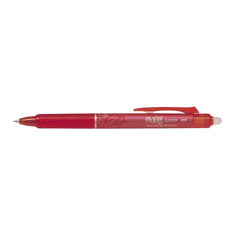 Roller cu cerneală Pilot Frixion Clicker diverse culori 0.5 mm rosu