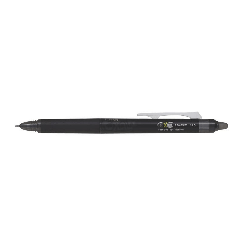 Roller cu cerneală Pilot Frixion Clicker Point diverse culori 0.5 mm Negru