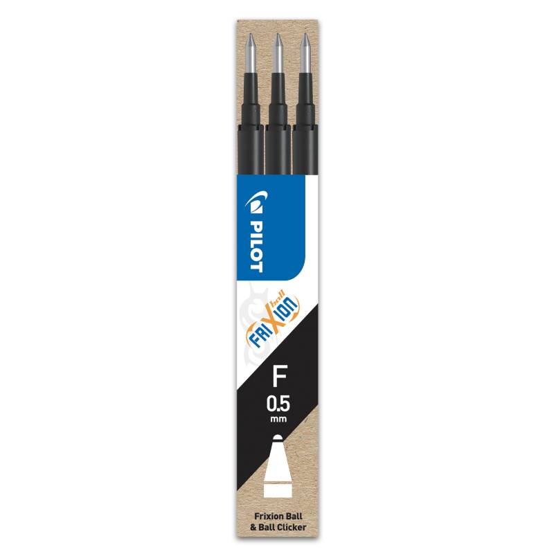 Rezerve roller Pilot Frixion Ball & Clicker 0.5 mm 3 buc/set diverse culorinegru