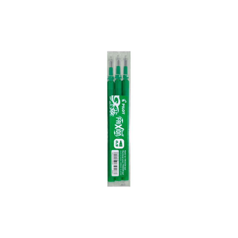 Rezerve roller Pilot Frixion Ball & Clicker 0.5 mm 3 buc/set diverse culori verde