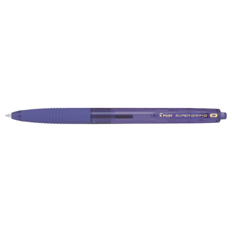 Pix cu bila Pilot Supergrip G diverse culori neon 1.0 mm cu click violet