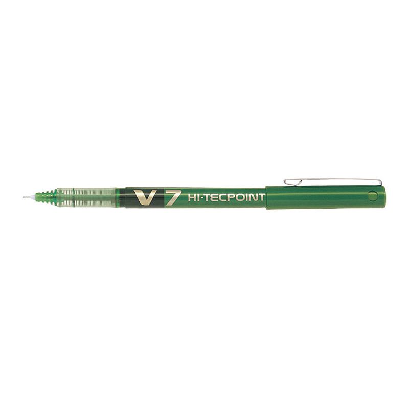 Roller cu cerneala Pilot V7 Hi-Tecpoint diverse culori 0.7 mm cu capac verde