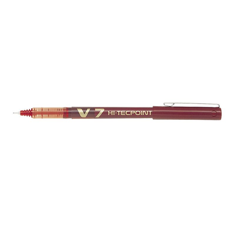 Roller cu cerneala Pilot V7 Hi-Tecpoint diverse culori 0.7 mm cu capac rosu