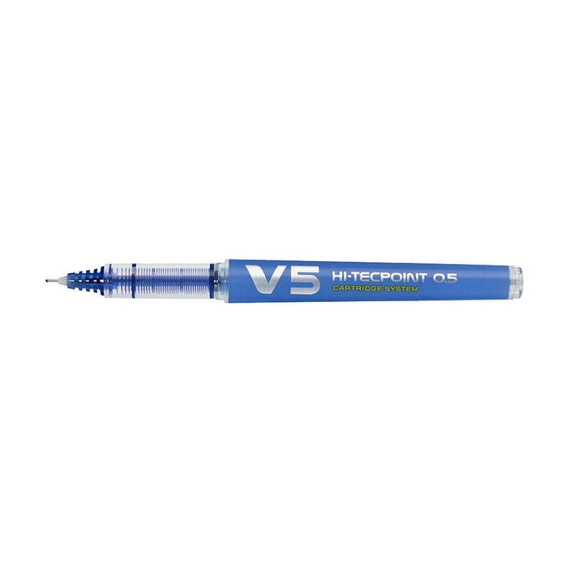 Roller cu cerneală Pilot Hi-Tecpoint V5 Plus reîncărcabil diverse culori 0.5 mm cu capac albastru
