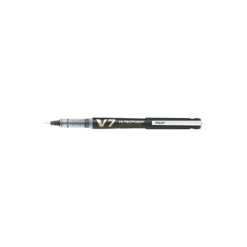 Roller cu cerneală Pilot Hi-Tecpoint V7 Plus reîncărcabil diverse culori 0.7 mm cu capac negru