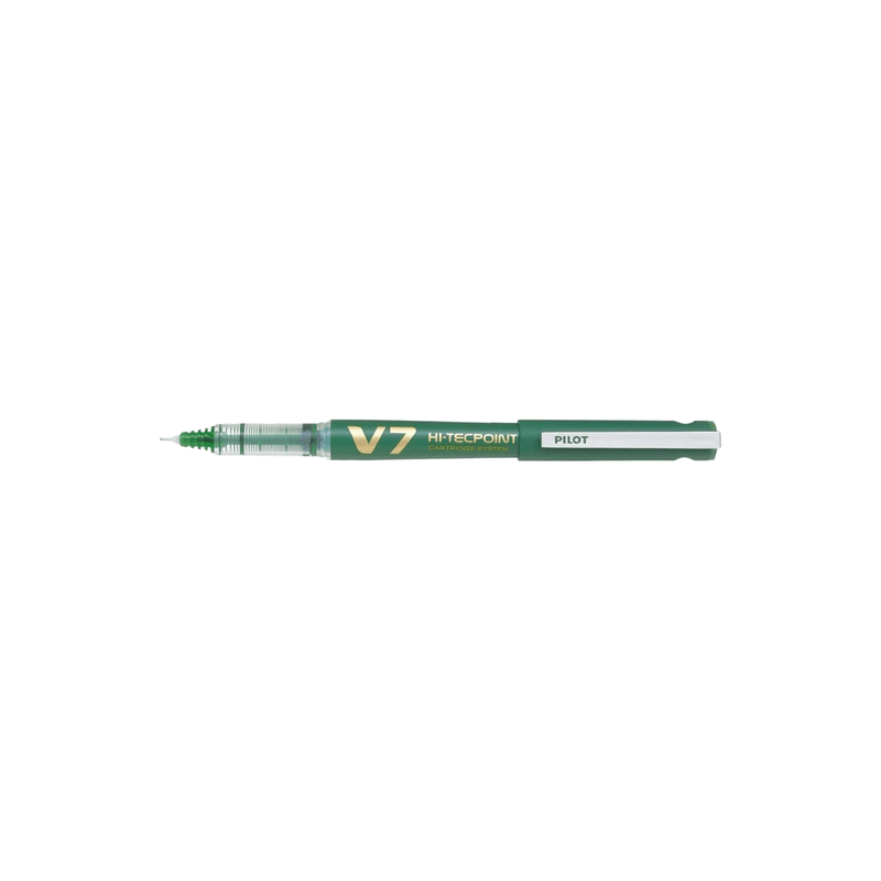 Roller cu cerneală Pilot Hi-Tecpoint V7 Plus reîncărcabil diverse culori 0.7 mm cu capac verde