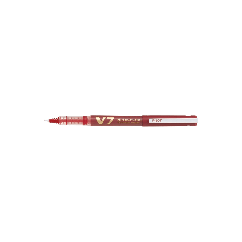 Roller cu cerneală Pilot Hi-Tecpoint V7 Plus reîncărcabil diverse culori 0.7 mm cu capac rosu