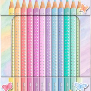 Set Cadou 12 Creioane Colorate Pastel Sparkle Fabercastell 5614611 1 1649945294