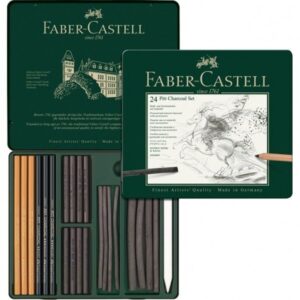 Set Pitt Monochrome Carbune 24 Buc Faber Castell