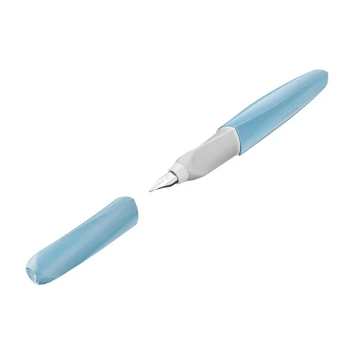 Stilou Pelikan Twist peniță M, albastru deschis